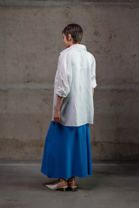 Сорочка oversize з льону біла Сорочка oversize з льону біла