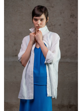 Сорочка oversize з льону біла