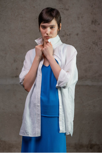 White Oversized Linen Shirt