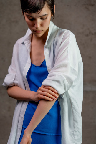 White Oversized Linen Shirt