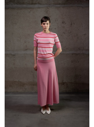 А-подібна спідниця максі з віскози рожева