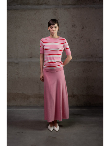 А-подібна спідниця максі з віскози рожева