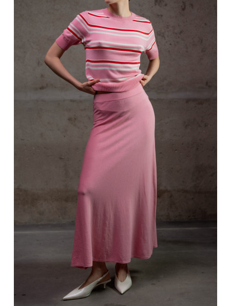 А-подібна спідниця максі з віскози рожева