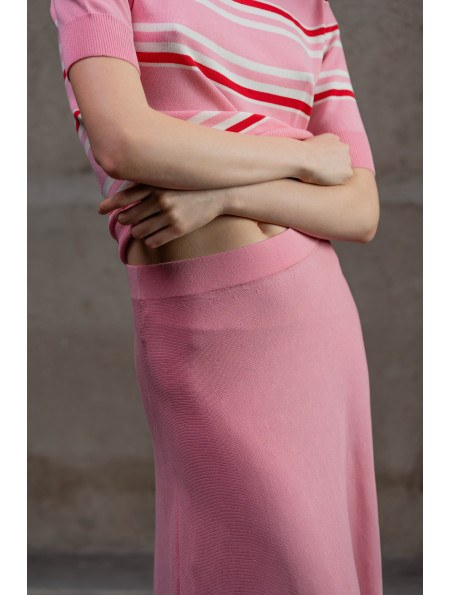 А-подібна спідниця максі з віскози рожева