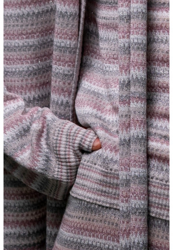 Джемпер із графічним візерунком сіро-рожевий