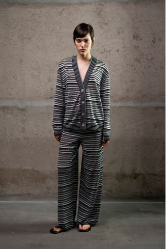 Штани з графічним візерунком чорно-білі