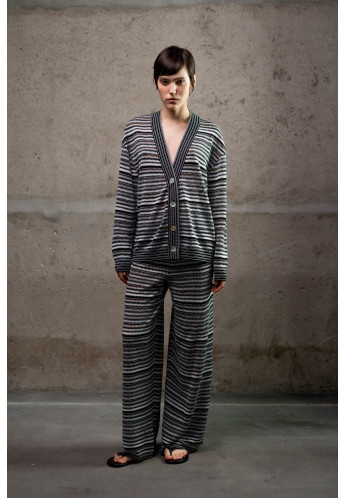 Штани з графічним візерунком чорно-білі