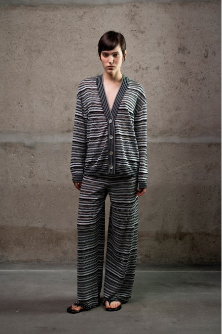 Штани з графічним візерунком чорно-білі