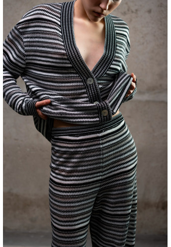 Штани з графічним візерунком чорно-білі