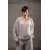 Grey Translucent Top With Raw Edges