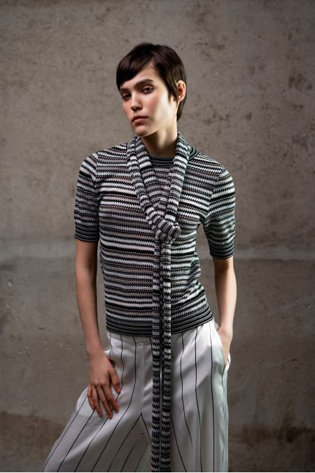 Джемпер із графічним візерунком чорно-білий