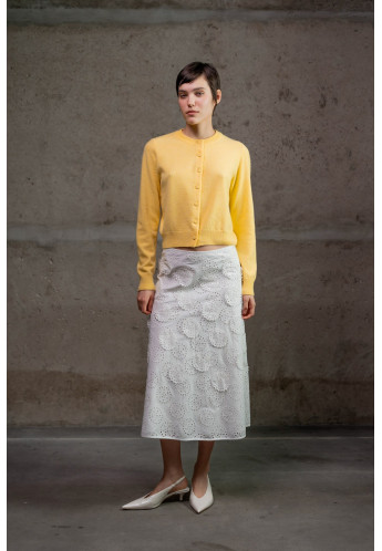 Бавовняна мереживна спідниця з аплікаціями