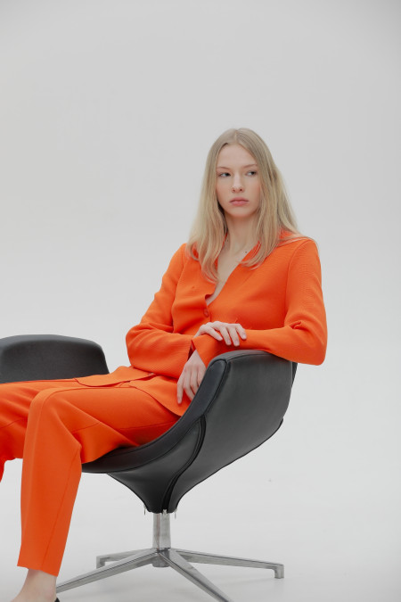 Orange Knitted Trousers 