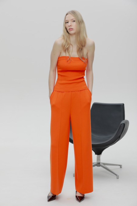 Топ из вискозы оранжевый Топ из вискозы оранжевый