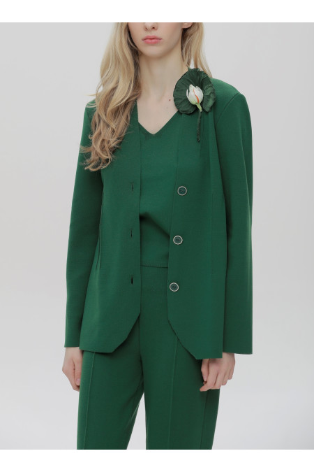 Приталений піджак зелений