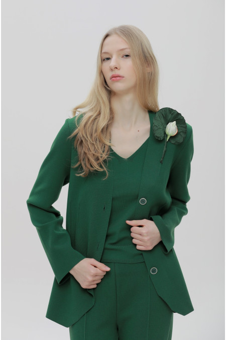 Приталений піджак зелений