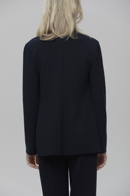 Приталений піджак темно-синій