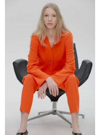 Приталенный пиджак оранжевый