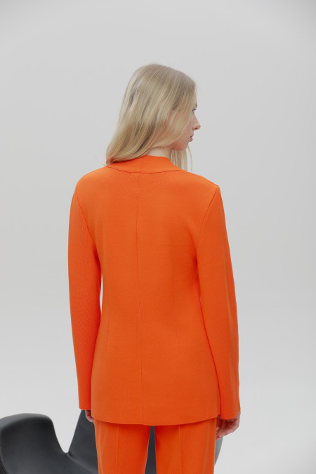 Приталенный пиджак оранжевый Приталенный пиджак оранжевый