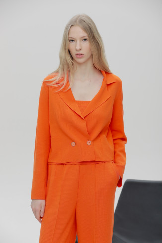 Укороченный пиджак оранжевый