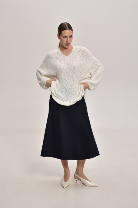 Лляна спідниця чорна