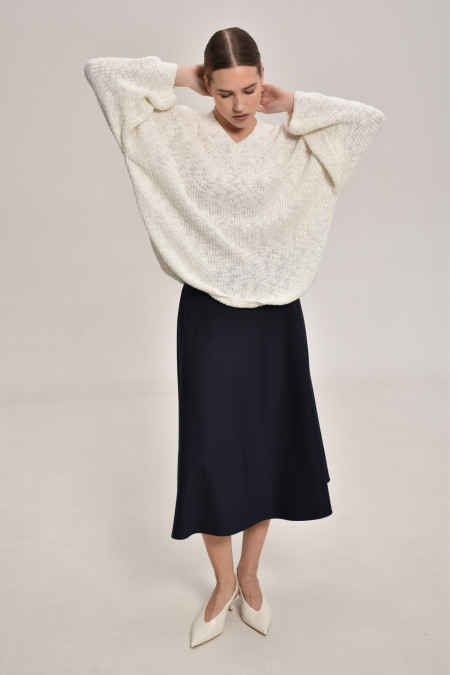 Лляна спідниця чорна