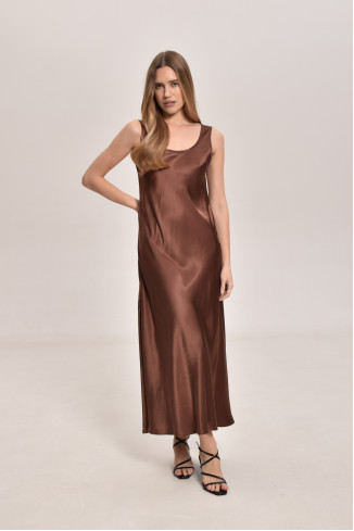 Long Viscose A-line Dress