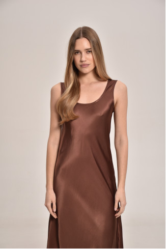 Long Viscose A-line Dress