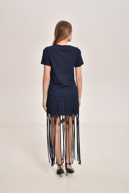 Спідниця-сітка темно-синя