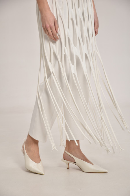 Юбка-сетка молочная