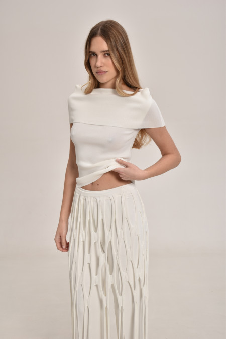 Юбка-сетка молочная