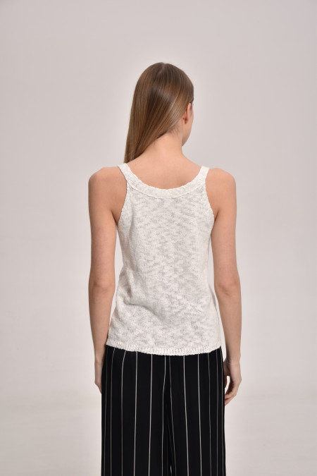 Off-White Textured Top