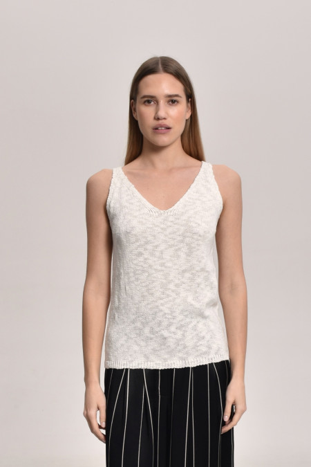 Off-White Textured Top