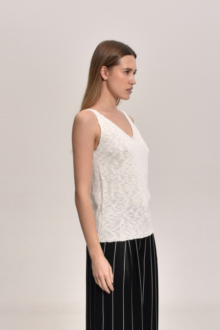 Off-White Textured Top