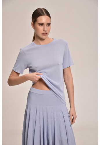 Базовий джемпер з віскози блакитний