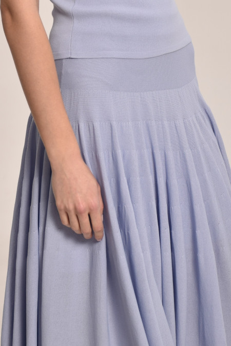 Юбка из вискозы голубая