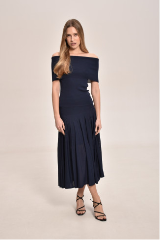 Спідниця з віскози темно-синя