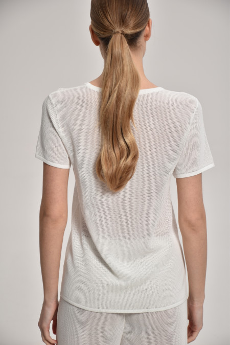 White Lace Mesh Jumper