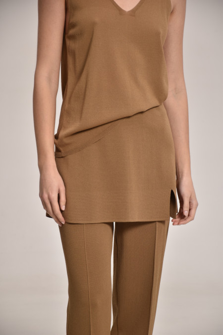 Мініспідниця з віскози темно-бежева Мініспідниця з віскози темно-бежева