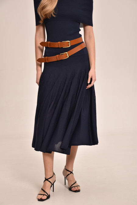 Спідниця з віскози темно-синя