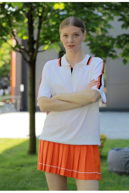 Поло унисекс с рукавом 1/2 белое