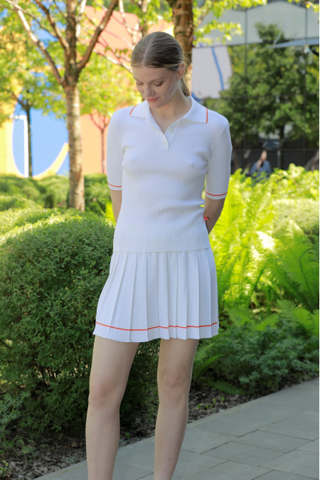 Поло на ґудзиках із рукавом 1/2 біле