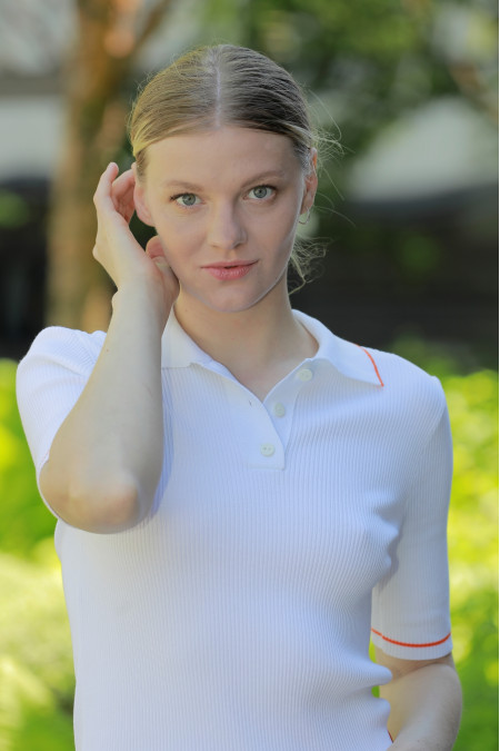 Поло на ґудзиках із рукавом 1/2 біле