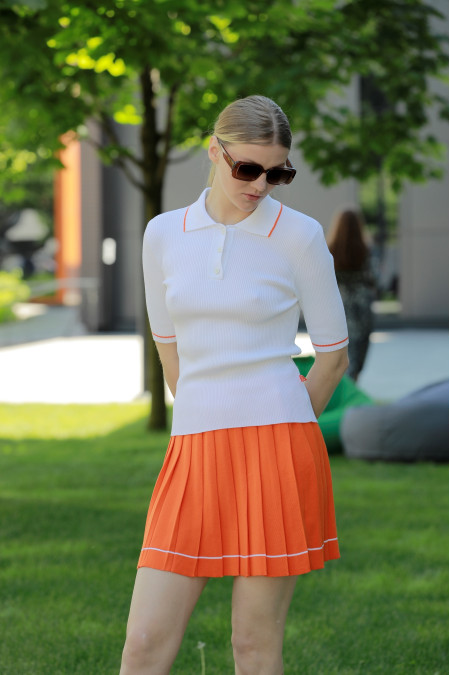 Поло на ґудзиках із рукавом 1/2 біле