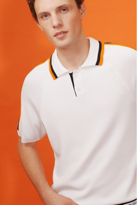 Поло унисекс с рукавом 1/2 белое