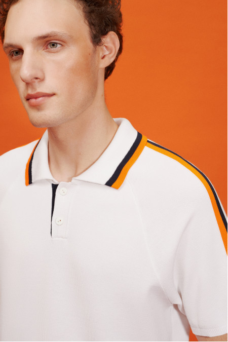 Поло унисекс с рукавом 1/2 белое