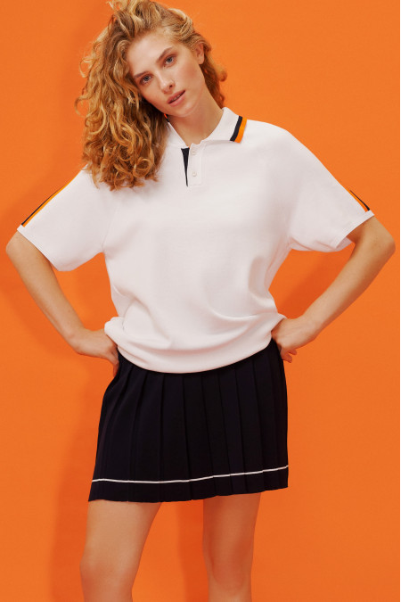 Поло унисекс с рукавом 1/2 белое