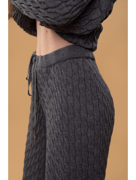 Штани в косички RITO x brabrabra з вовни сірі Штани в косички RITO x brabrabra з вовни сірі