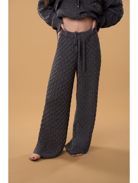 Штани в косички RITO x brabrabra з вовни сірі Штани в косички RITO x brabrabra з вовни сірі