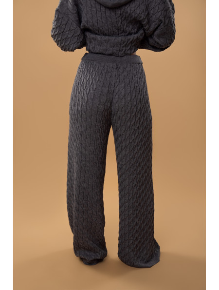 Штани в косички RITO x brabrabra з вовни сірі Штани в косички RITO x brabrabra з вовни сірі